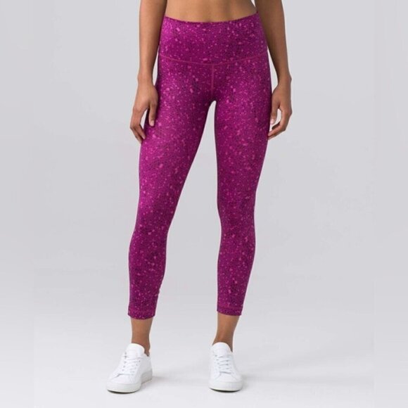 Lululemon High Times Pant Full-On Luxtreme pink Paradise Geo Regal Plum Multi 4 - Picture 1 of 8